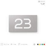 Табличка с номером 23 на дверь квартиры, для офиса, кабинета, аудитории, склада, серая 120х70 мм, Айдентика Технолоджи