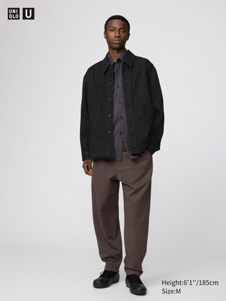 UNIQLO ХЛОПКОВЫЕ БРЮКИ-ДЖОГГЕРЫ, КОРИЧНЕВЫЙ