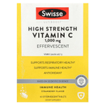 Swisse, Ultiboost ™, витамин C высокой эффективности, клубника, 1000 мг, 3 тюбика, 20 шипучих таблеток в каждой