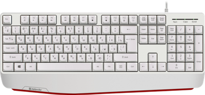 Клавиатура USB Defender Atom HB-546 белый