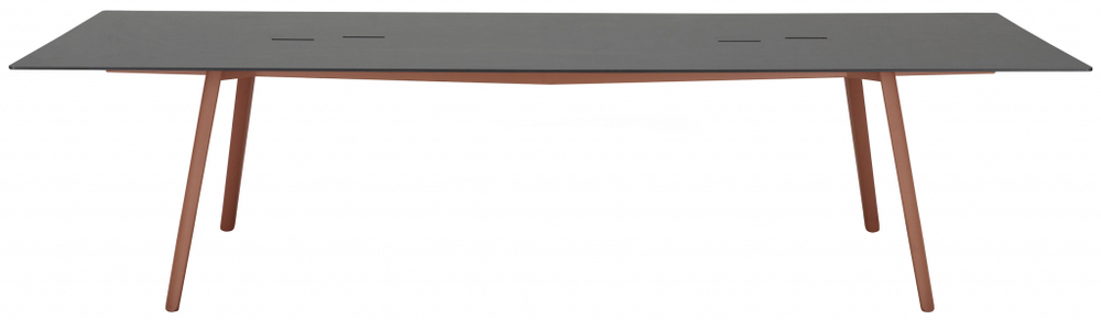 Стол ламинированный с каналом для протяжки проводов Scab Design Squid OF, терракотовый, антрацит