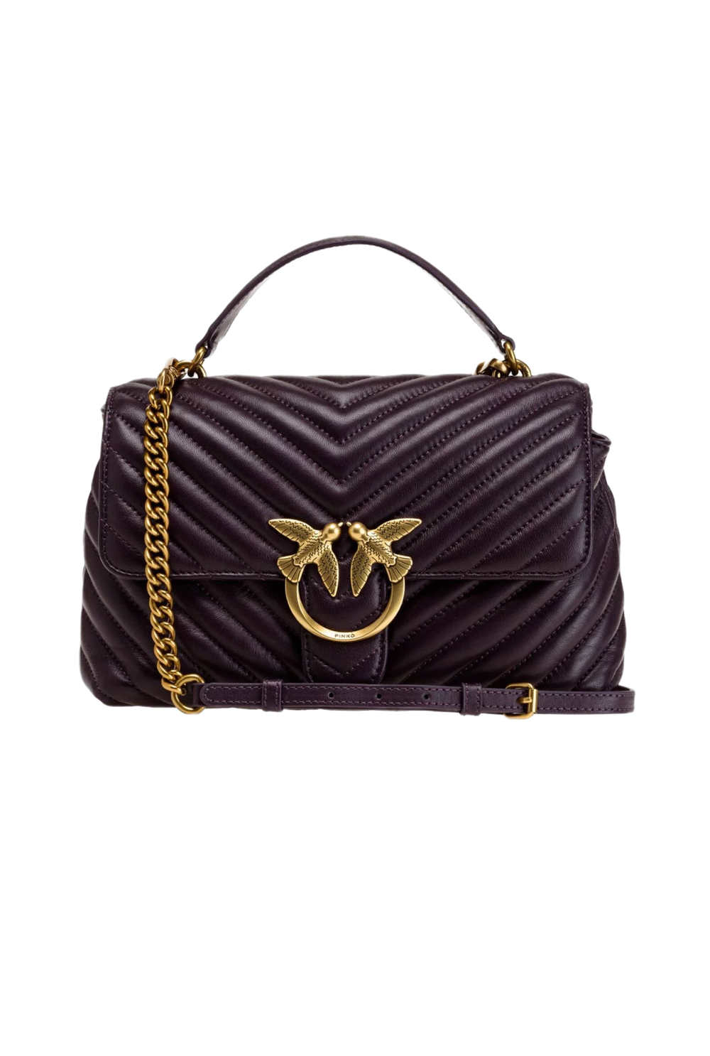 LADY LOVE BAG PUFF CHEVRON - zucchella purple-antique gold