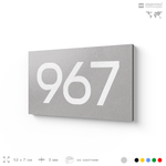 Номер на дверь 967, табличка на дверь для офиса, квартиры, кабинета, аудитории, склада, серая 120х70 мм, Айдентика Технолоджи