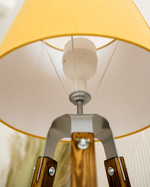 Торшер напольный коричневый с горчичным абажуром в стиле лофт, светильник напольный классический, Фьорд, E27, 60 Вт