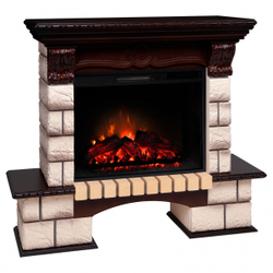 Электрокамин RealFlame Bolero 25,5 NT орех с очагом Sparta 25,5 LED