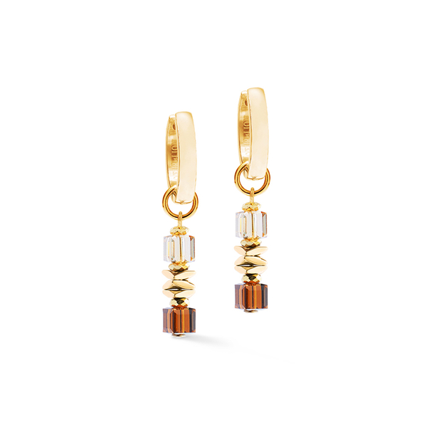 Серьги Coeur de Lion Brown-Gold 3044/21-1116