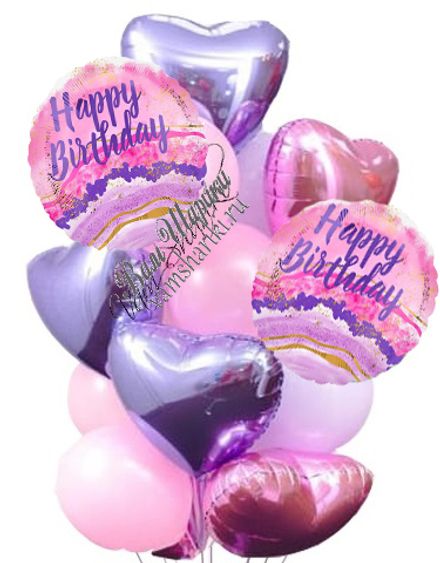 Букет шаров "Нежность на День Рождения"
