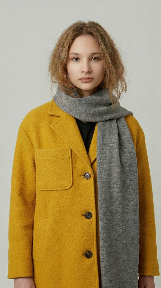 Оренбургский шерстяной шарф Ш501-03 серый