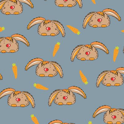 кролики с морковкой