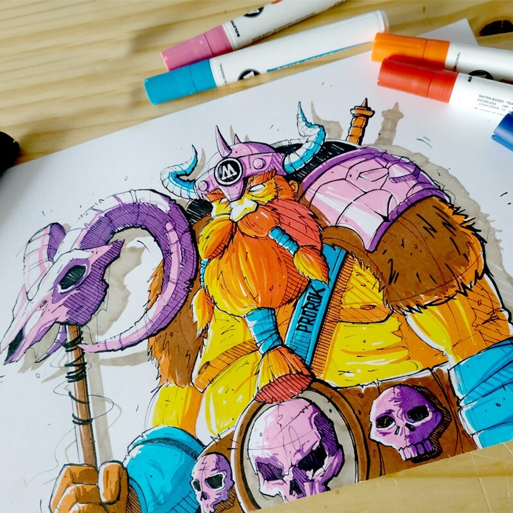 Маркер-Кисть Molotow AUQA COLOR Brush 1-5мм