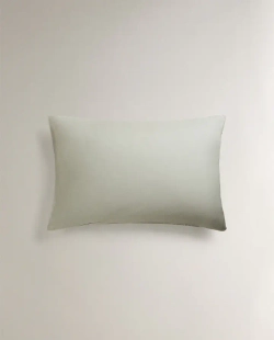 ZARA HOME (200 НИТЕЙ) НАВОЛОЧКА ИЗ ПЕРКАЛЯ, СВЕТЛО-ЗЕЛЕНЫЙ