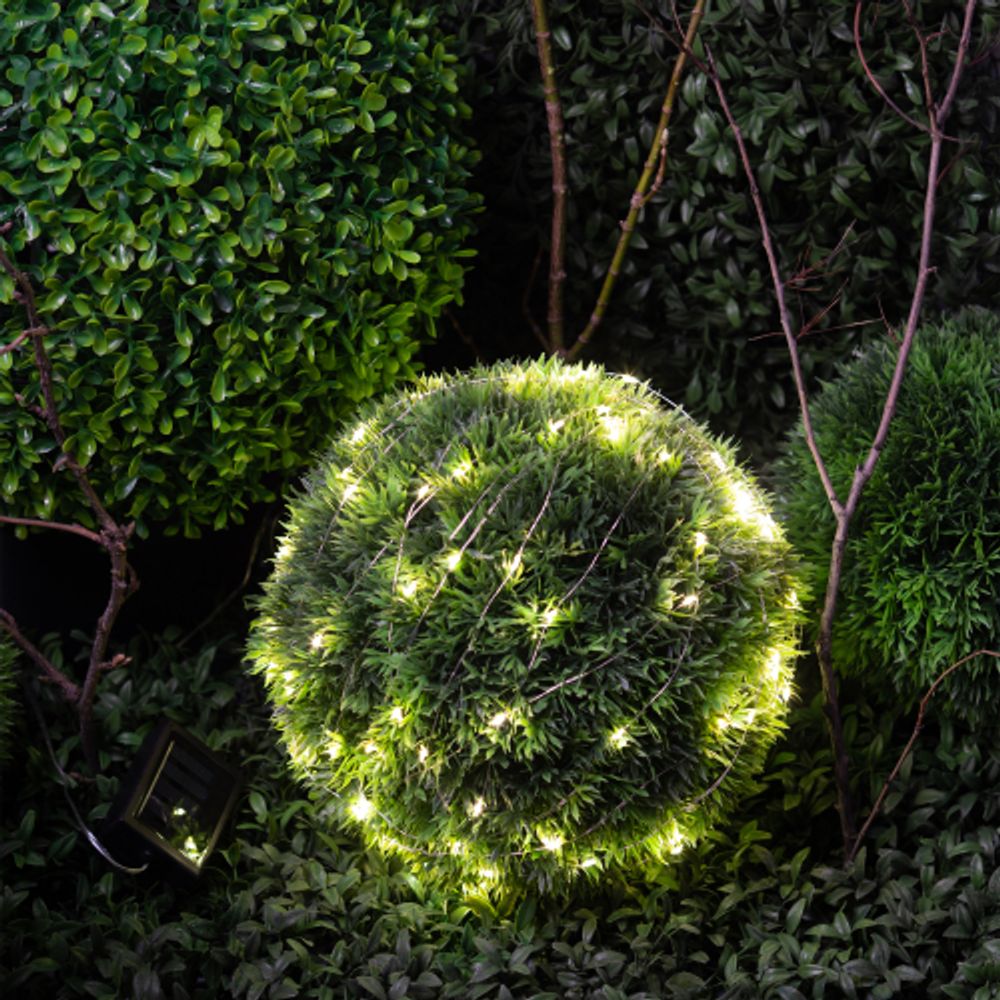 Садовая гирлянда ЭРА ERASF22-42 на солнечной батарее нить теплый свет 100 microLED 10 м