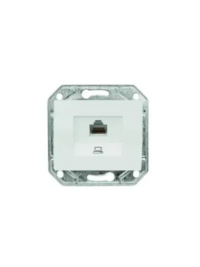 Розетка ProfiTec Corsa компьютерная cat.5E белая, PC-пласт