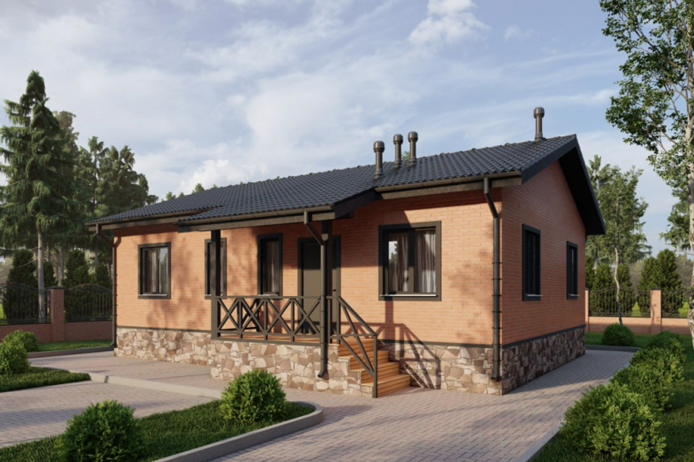 Проект Дома 103 кв. м из бруса К-168