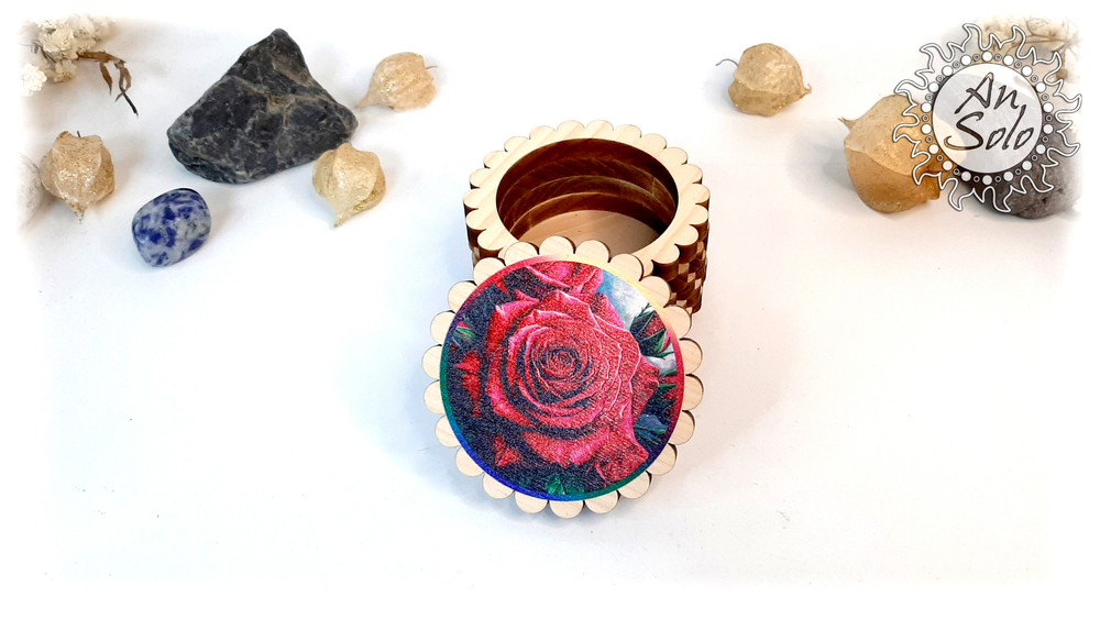 Мини-шкатулка "Красная роза"