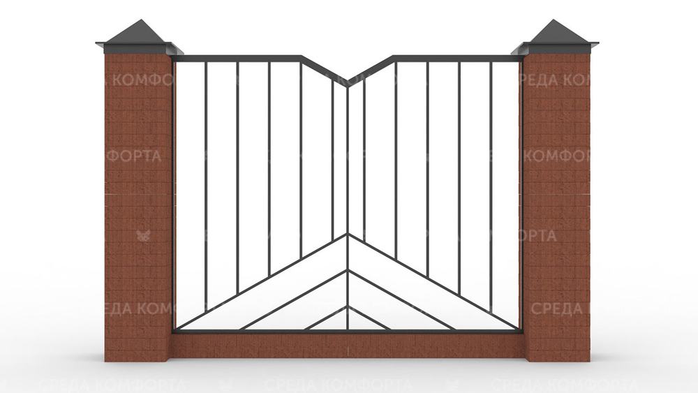 Забор из профильной трубы ZBR0164