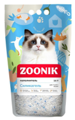 Силикагелевый наполнитель Зооник для кошачьих туалетов 3,8 л