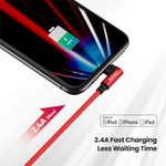Кабель USB 2.0 - Lightning 8-pin, 90°, 1m, UGREEN 60555