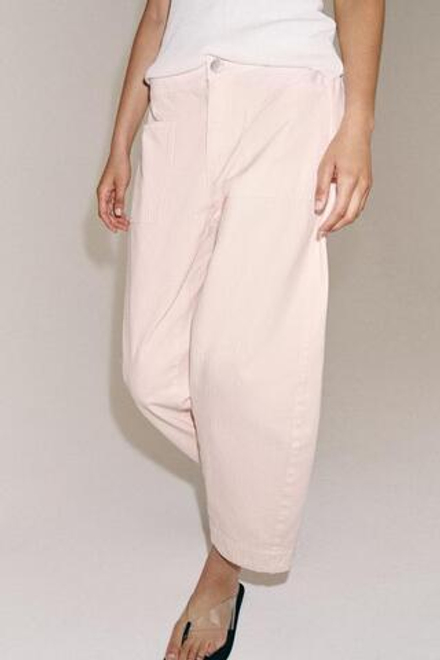 ZARA БРЮКИ BARREL — ZW COLLECTION, РОЗОВЫЙ