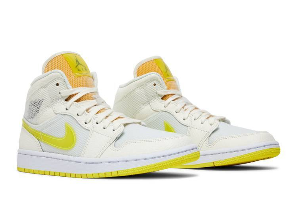 Кроссовки Jordan Air Jordan 1 Mid Se "Voltage Yellow" (Женская размерная сетка)