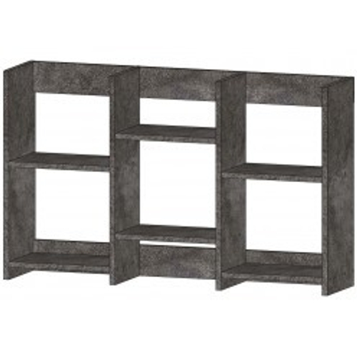 Полка книжная средняя Цемент темный