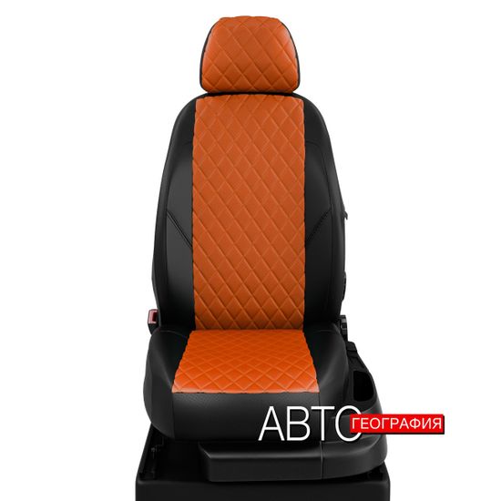 Чехлы на сиденья Citroen C-Crosser (2007-2013) из экокожи "Ромб"
