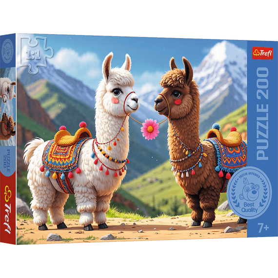 Puzzles - &quot;200&quot; - Colorful llamas / Trefl