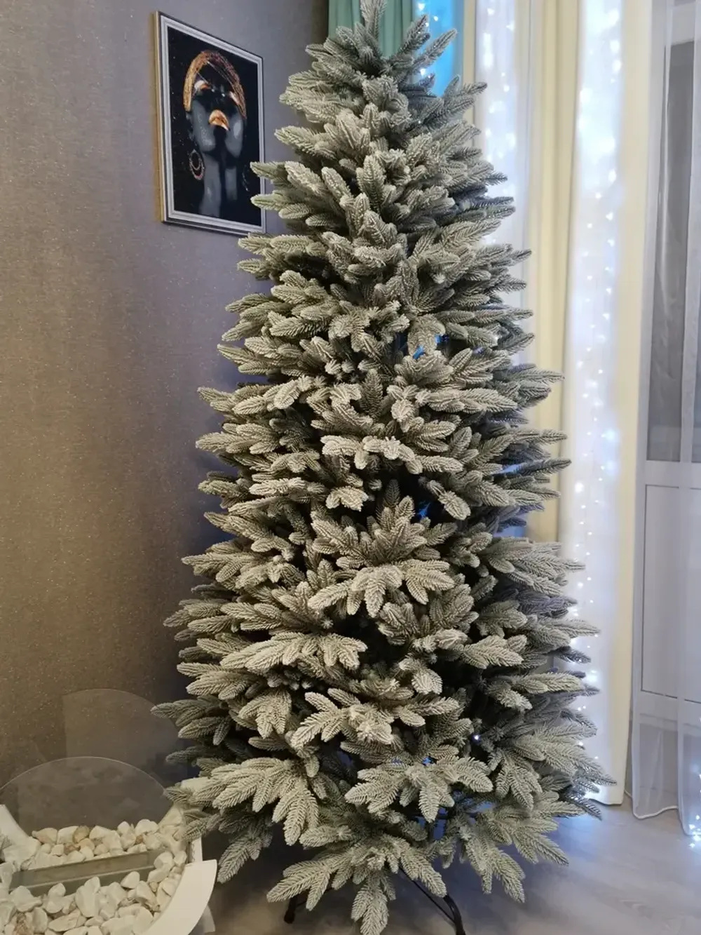 Заснеженная елка «Веста» (Литая хвоя) 230 см / 2,3 м