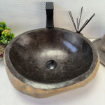 Раковина из речного камня RS-64128 (49*41*15) 0122