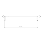 Карниз для ванной белый мат. Elegante IDDIS (блистер) 1,10*2,00 SRW0120i14 без колец