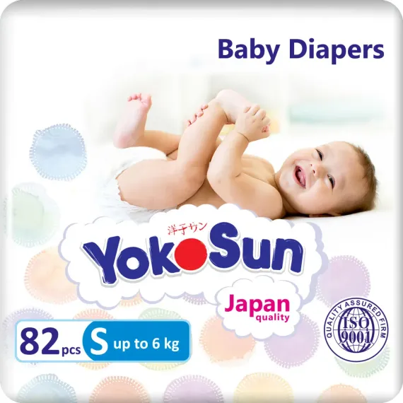 Подгузники YokoSun S (до 6 кг) 82 шт.