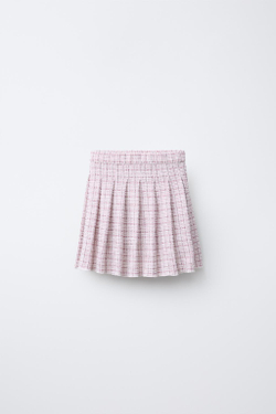 ZARA ЮБКА В СКЛАДКУ, РОЗОВЫЙ