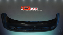 Передний бампер черный для Chevrolet Lacetti хэтчбек