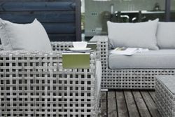 "Тито" лаунж-зона из искусственного ротанга, цвет серый