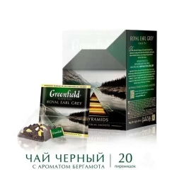 Чай в пирамидках чёрный Greenfield Royal Earl Grey, 20 шт