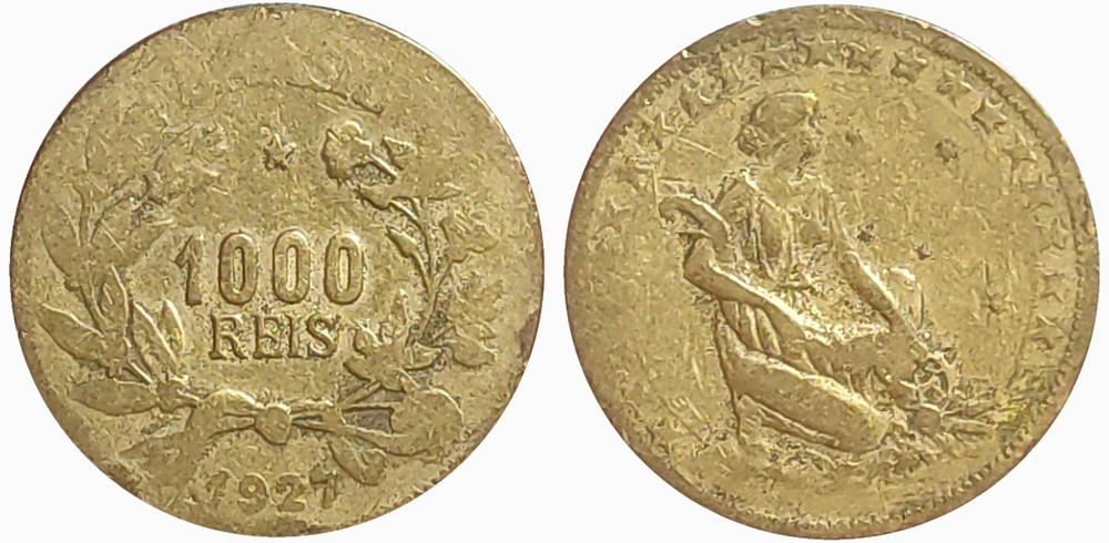 Бразилия 1000 реалов, 1924 - 1931 Свобода F
