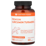 Further Food, Куркумин и куркума премиального качества, максимальная эффективность, 500 мг, 60 капсул