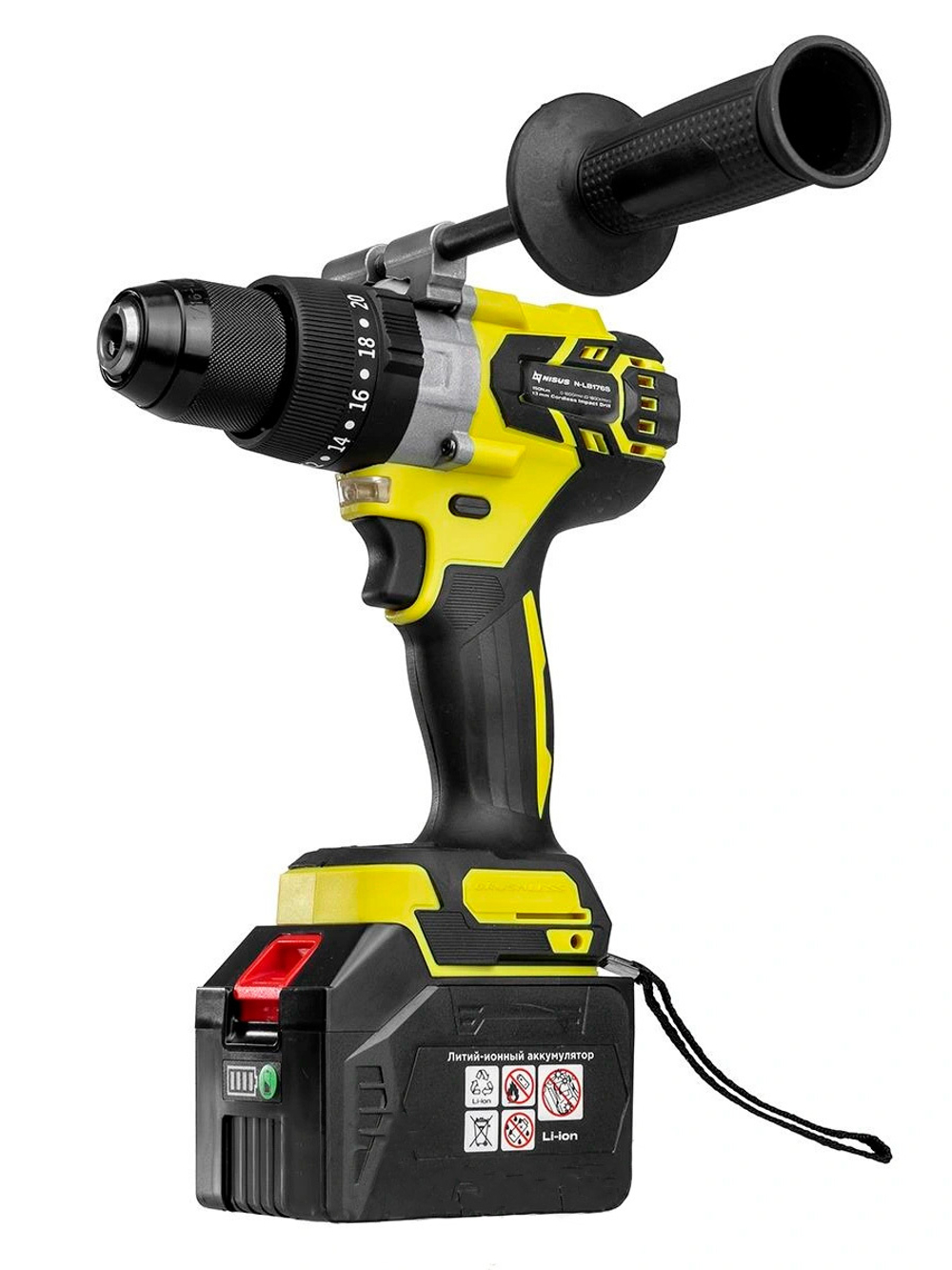 Шуруповерт-электробур Nisus 18V 6A 150 Нм (N-LB176S)