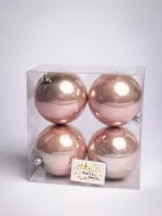 Набор новогодних шаров (4 шт) - перламутр