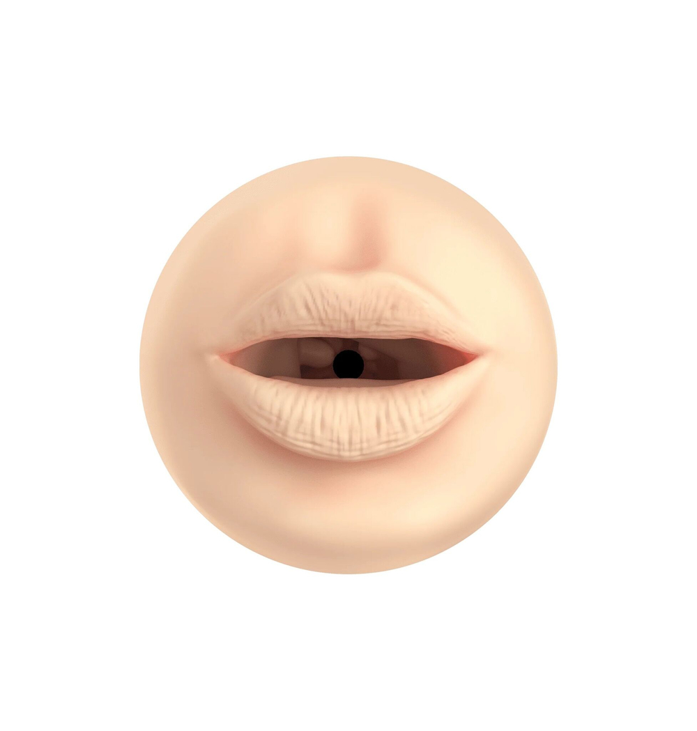 Телесный мастурбатор-ротик Feel Stroker Mouth (Цвет: черный)
