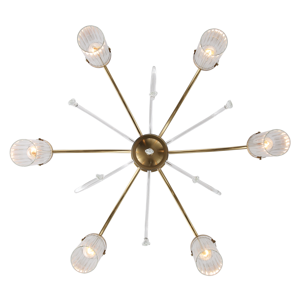 SL1401.303.06 Люстра подвесная ST-Luce Латунь/Латунь, Прозрачный E14 6*40W ЛЮМИНЕРА