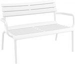 Диван пластиковый двухместный Siesta Contract Paris Lounge, белый