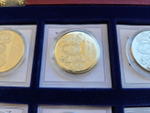Europe. Exquisite Collection of 12 Euro-Themed Medals — A Numismatic Treasure in a Luxurious Display Case
