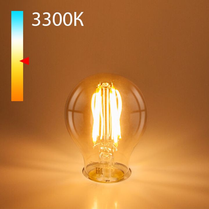 Лампа светодиодная филаментная Elektrostandard E27 12W 3300K прозрачная a048345