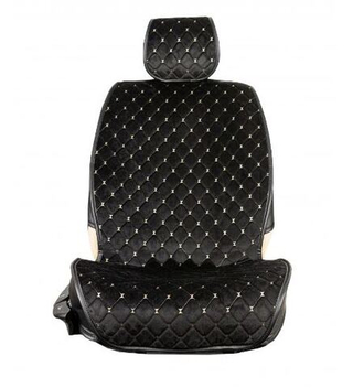 Накидки сидений ПОЛНЫЙ Coolpart MAXIMAL LUX (кт11пр) - JJ-09-BLBG - Алькантара Ромб черный/шов бежев