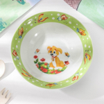 3850490 Набор детской посуды Доляна «Щенок», 3 предмета: кружка 230 мл, миска 400 мл, тарелка d=18 с