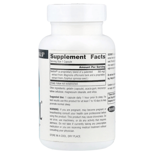 Source Naturals, Седитол, 60 капсул