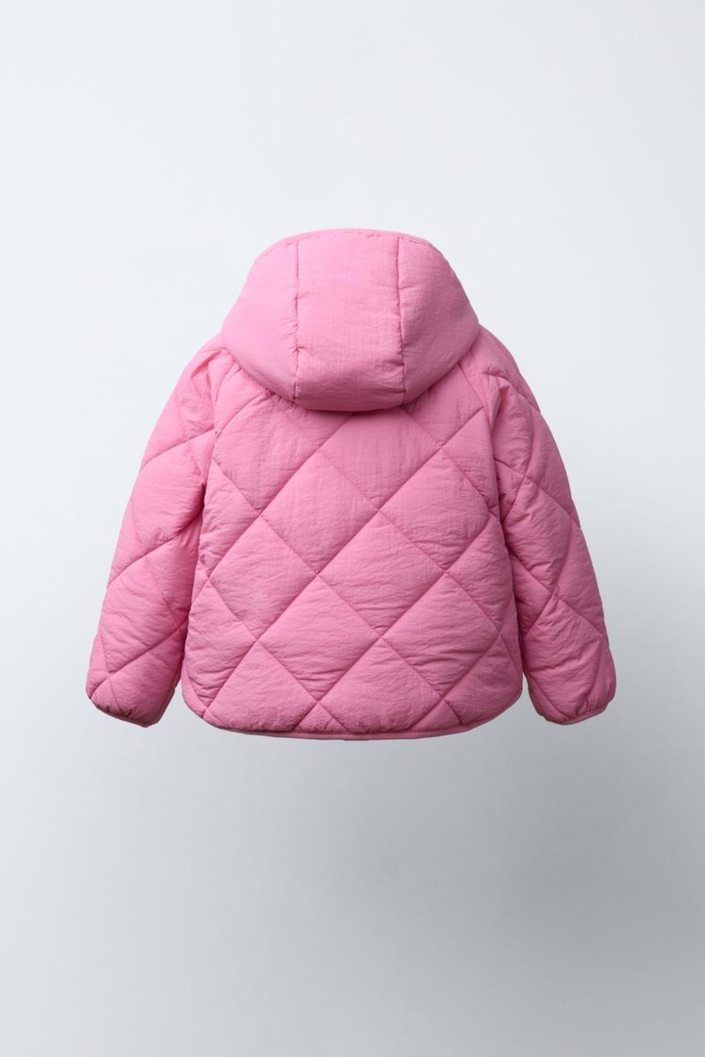 ZARA СТЕГАНАЯ КУРТКА WATER REPELLENT, РОЗОВЫЙ