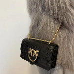 Сумка Pinko Retro Gold Messenger Shoulder Bag Small Black Gold, 1P21MM-Y65Y-Z99