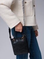 Сумка кожаная кросс-боди Deboro 30347 черный дым